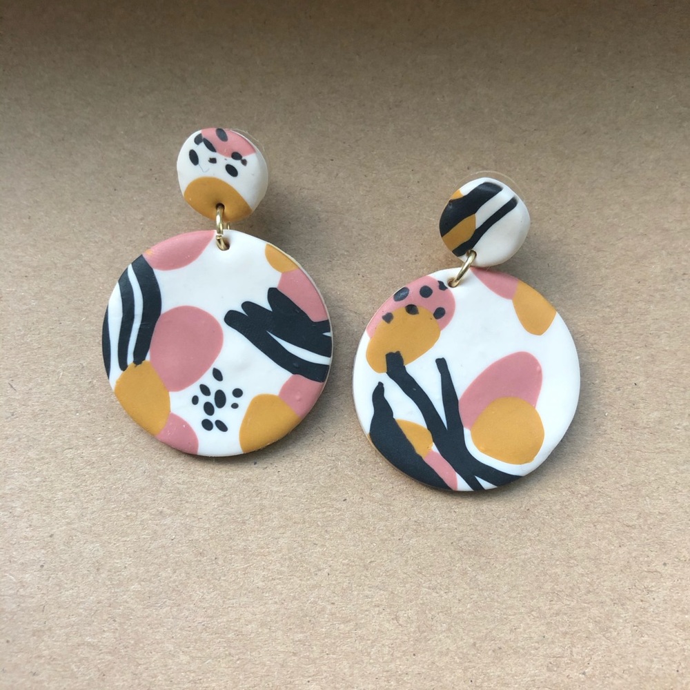 Polymer clay earrings
